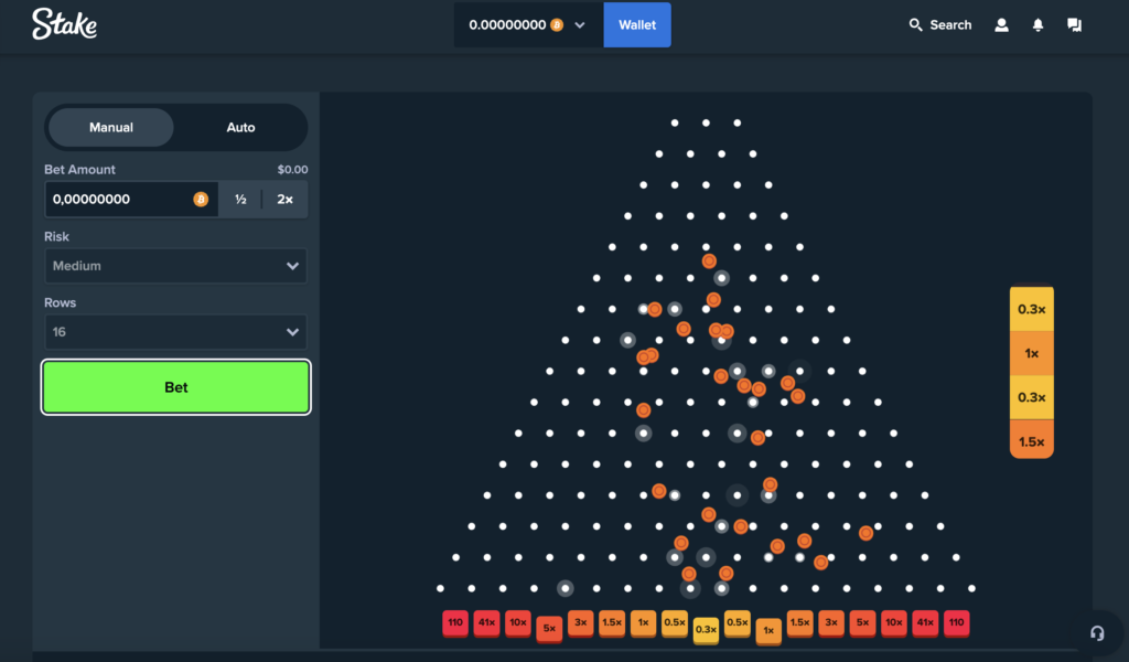 Stake.com Plinko Game review